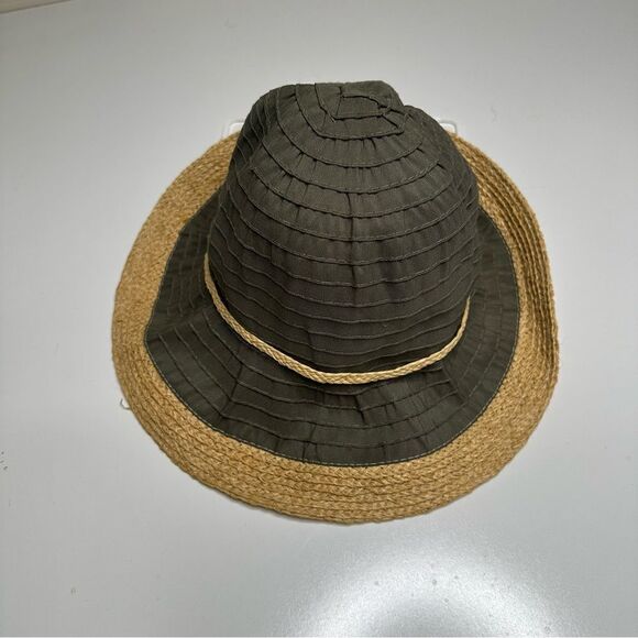 Scala Women’s Hat in Olive‎ and Straw - Picture 7 of 8